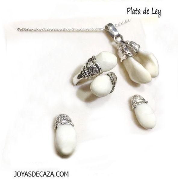 conjunto perla venado con plata