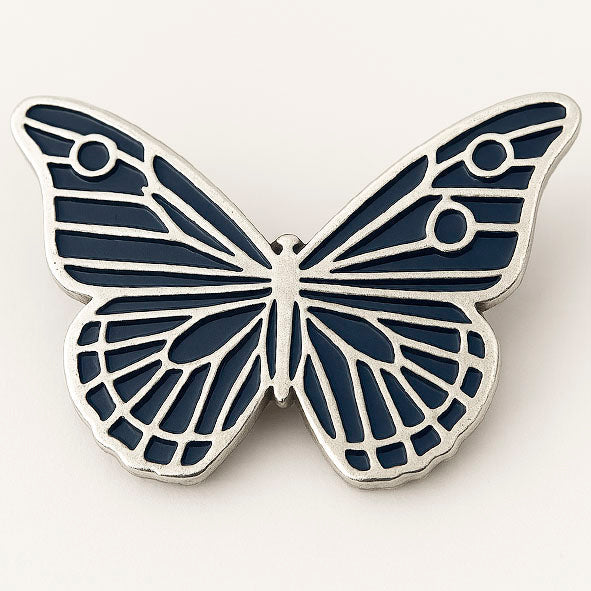 broche mariposa esmaltado en plata de ley