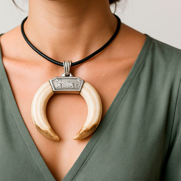 Collares de Jabalí Artesanales con Plata de Ley | Joyas de Caza Madrid
