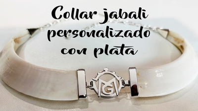 video yotube collar jabali personalizado con plata