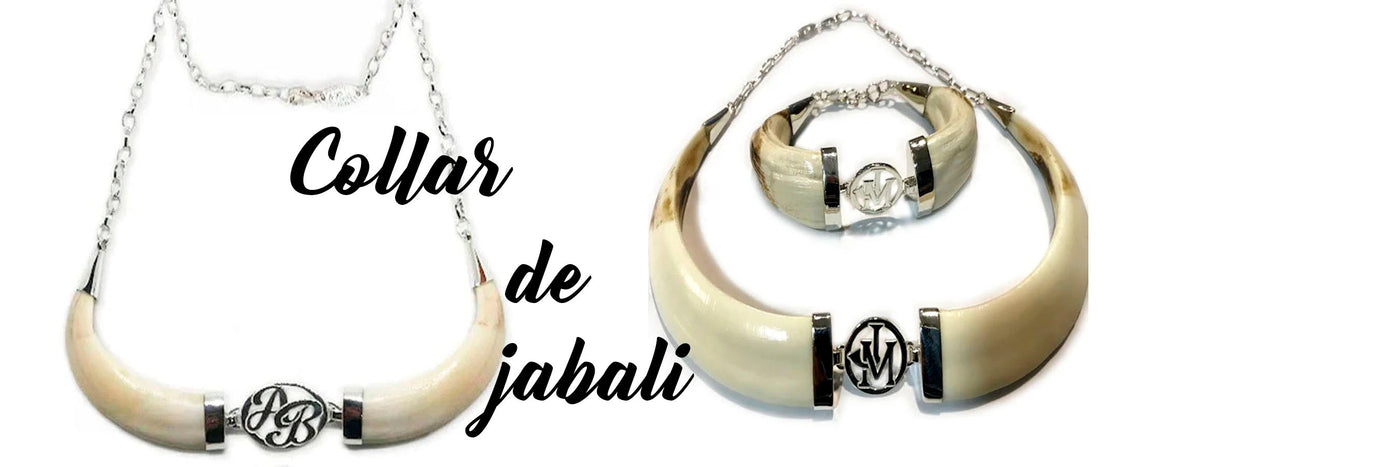 collar jabali personalizado con plata