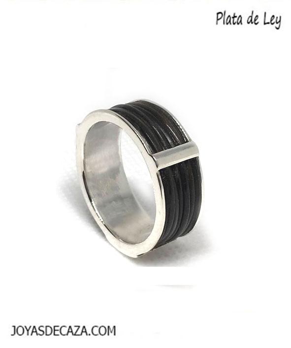 sortija pelo bufalo con plata