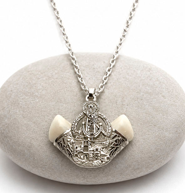 Virgin de la Cabeza Necklace with Deer Pearl and 925 Silver