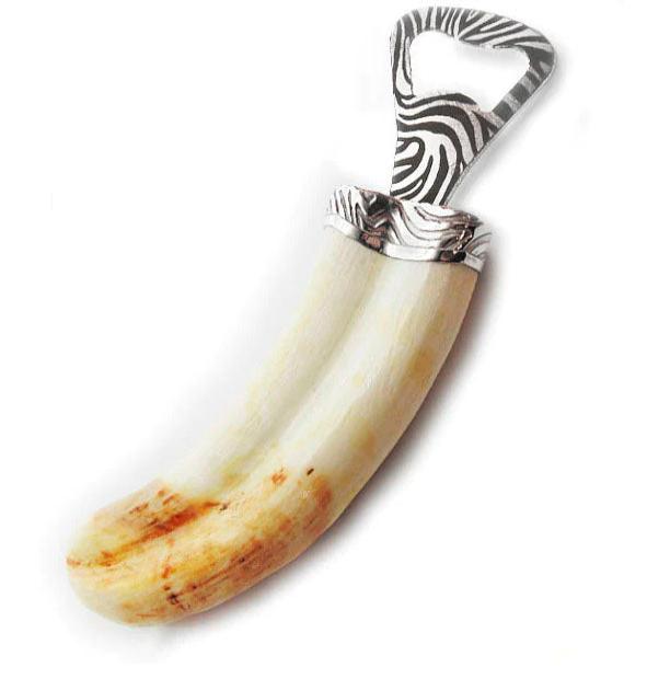 Abrebotellas colmillo facochero con plata 14 cm en estuche Joyas de Caza – regalo caza exclusivo
