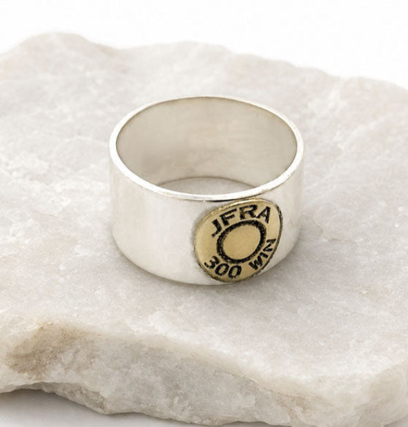 Anillo culata personalizado en oro amarillo 18k y plata de ley 925, 9 mm unisex – Joyas de Caza Madrid