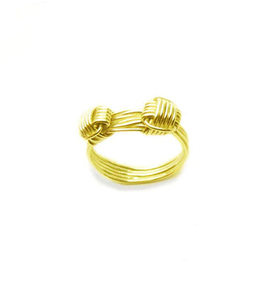 anillo 2 nudos africano en oro amarillo 18 kilates foto 1