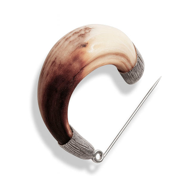 broche amoladera jabali con plata de ley