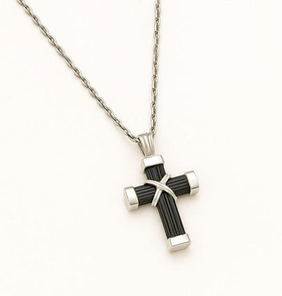 cadena-cruz-pequena-nudo-africano-pelo-bufalo-y-plata-9