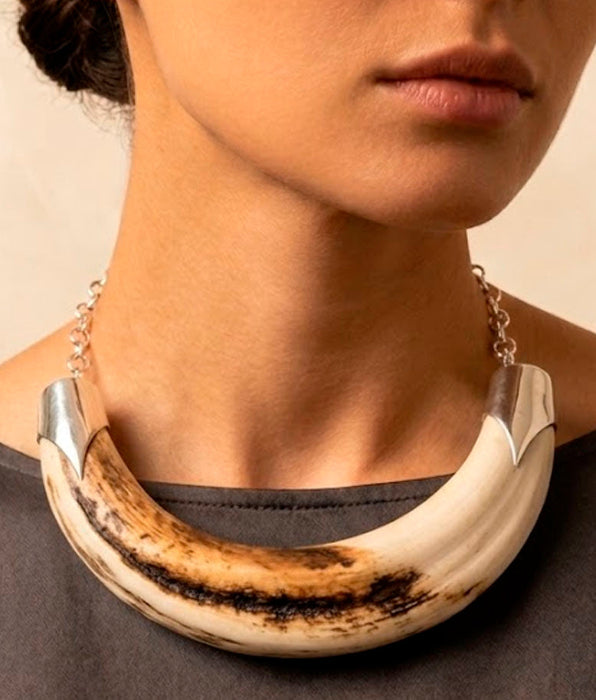 Collar artesanal facochero cadena eslabones anchos plata 925 hecho a mano – Joyas de Caza