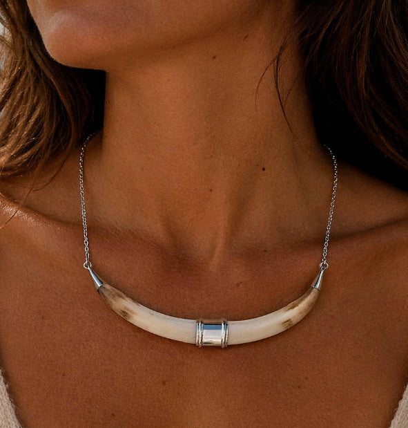 Collar doble facochero con unión en plata de ley 925 – Joyas de Caza