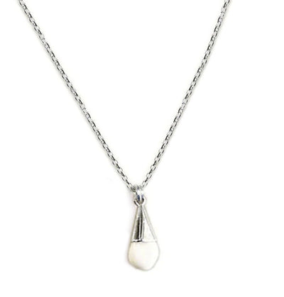collar perla venado lagrima en plata 1