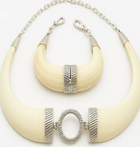 conjunto-de-collar-y-pulsera-jabali-tallado-africa-en-plata-foto-4