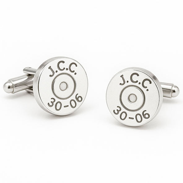 gemelos casquillo bala personalizado en plata