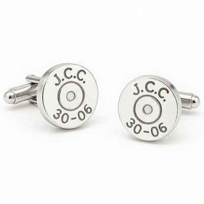 gemelos casquillo bala personalizado en plata