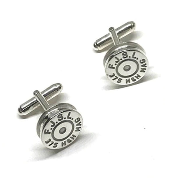 Gemelos exclusivos para cazadores con diseño de bala y grabado personalizado en plata