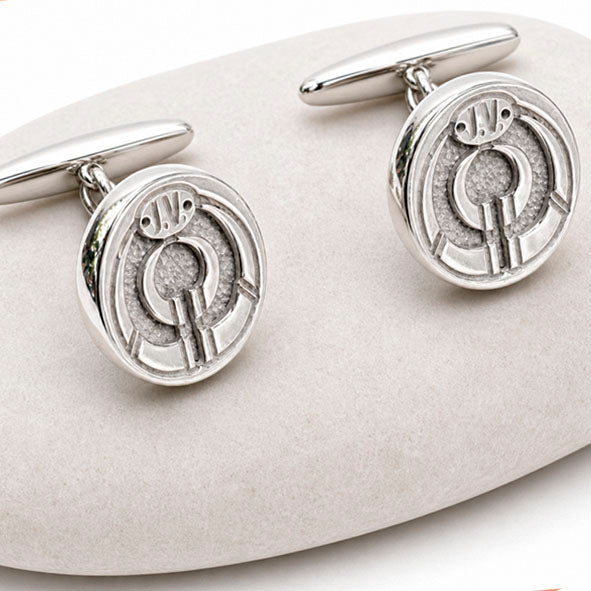 Personalized Boar Tusk Cufflinks in 925 Sterling Silver