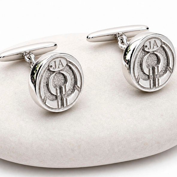 Personalized Boar Tusk Cufflinks in 925 Sterling Silver