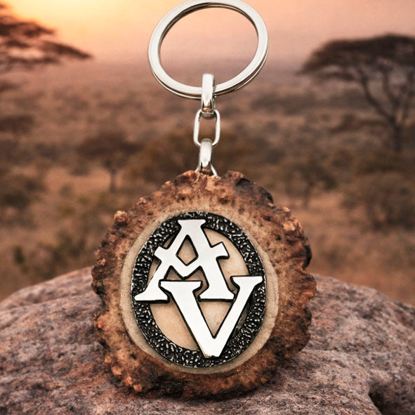 Llavero Cuerna de Ciervo Personalizado con Plata 925