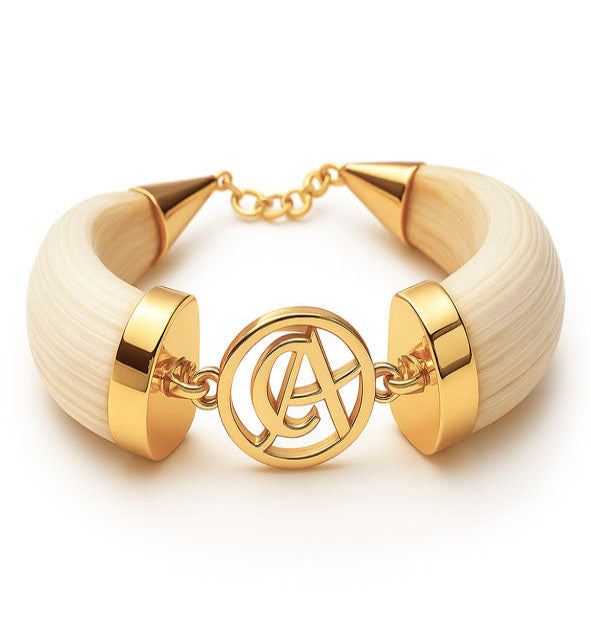 pulsera amoladera jabalí personalizada con oro 18 kilates