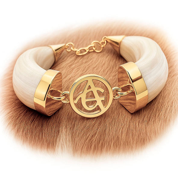 pulsera amoladera jabalí personalizada con oro 18 kilates