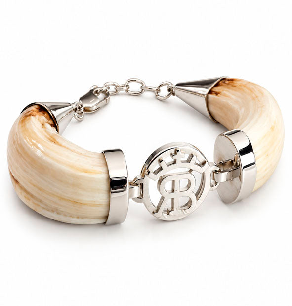 Pulsera Amoladera de Jabalí Personalizada con Plata de Ley hierro ganadero