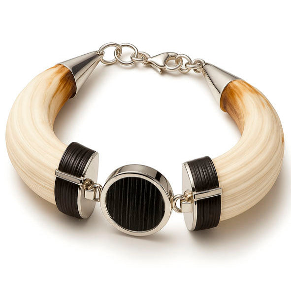 pulsera-amoladeras-de-jabali-casquillos-pelo-bufalo-con-plata-3