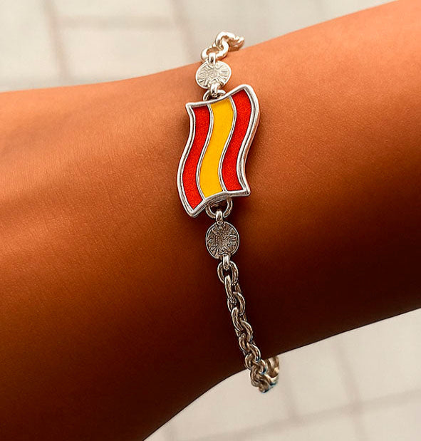 pulsera-cadena-bandera-Espana-esmaltada-en-plata-foto-7