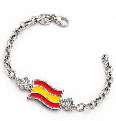 pulsera-cadena-bandera-Espana-esmaltada-en-plata-foto-9