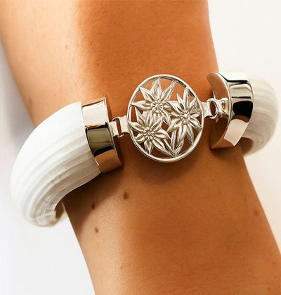 pulsera-jabali-flor-edelweiss-con-plata-foto-1