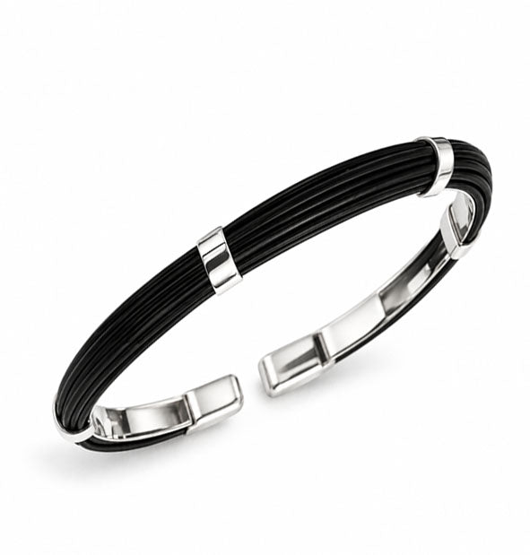 Pulsera Media Caña Pelo de Búfalo y Plata 925 | 7 mm detalle del interior