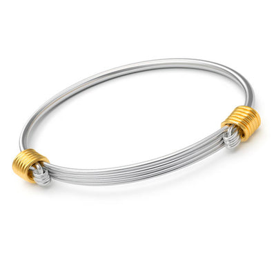 pulsera nudos corredizos 3 hilos de plata con atado en oro 18 kilates