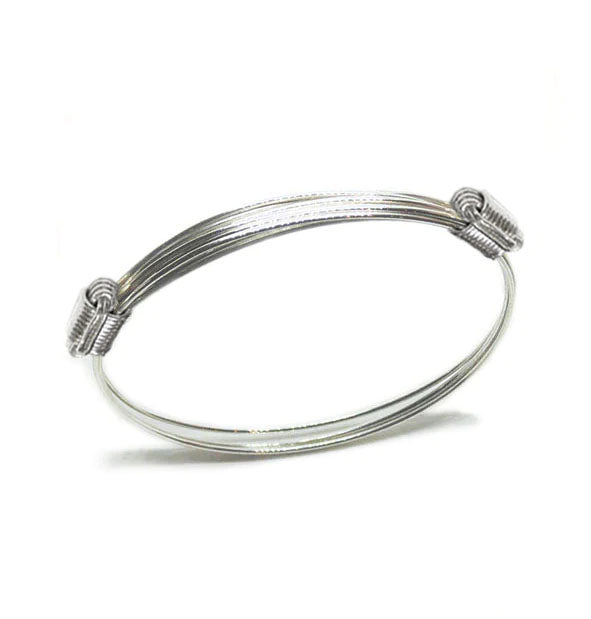 Pulsera nudos corredizos 4 hilos plata de ley 925 artesanal unisex Joyas de Caza