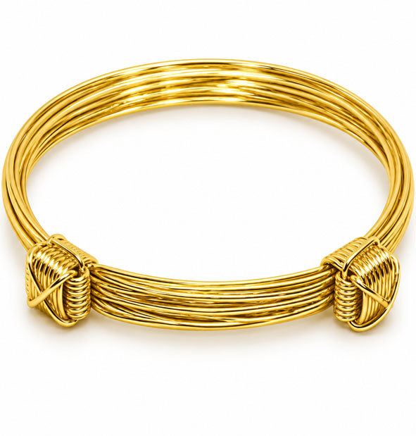 sliding knot bracelet 9 strands in 18 carat gold
