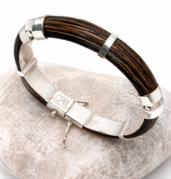 Warthog Hair Half-Round Bracelet 10mm | Hinges in 925 Silver