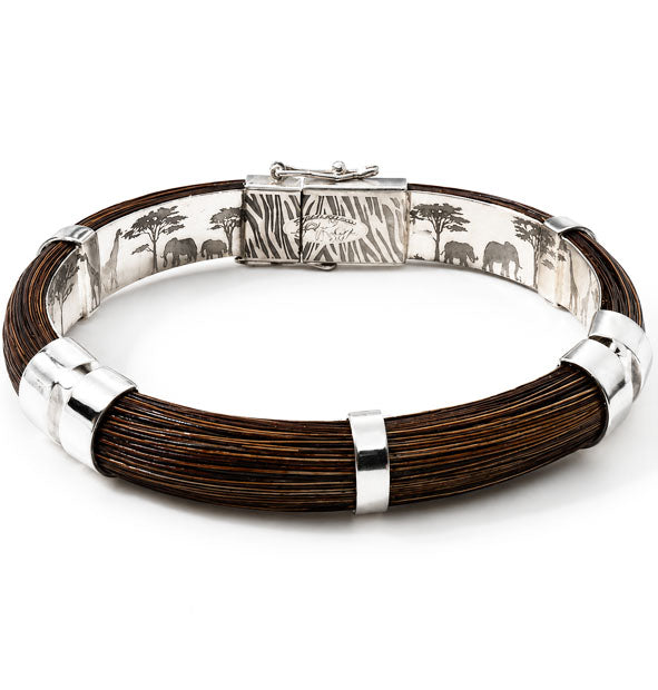 Pulsera Pelo Facochero Media Caña 10mm vista interior y frontal