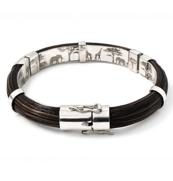 Pulsera Pelo Facochero Media Caña 10mm vista interior y cierre
