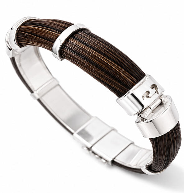 Pulsera Pelo Facochero Media Caña 14mm Personalizada | Bisagras Plata 925 - Joyas de Caza