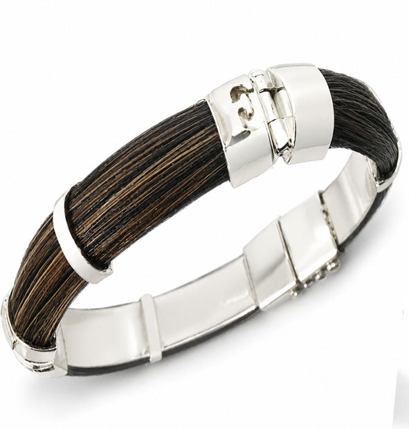Pulsera Pelo Facochero Media Caña 14mm Personalizada | Bisagras Plata 925 detalle de las letras 