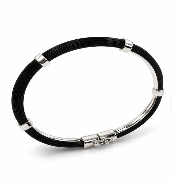 Pulsera de Pelo de Jirafa Africana Tubo Redondo 4mm en Plata de Ley 925 | Joyas de Caza