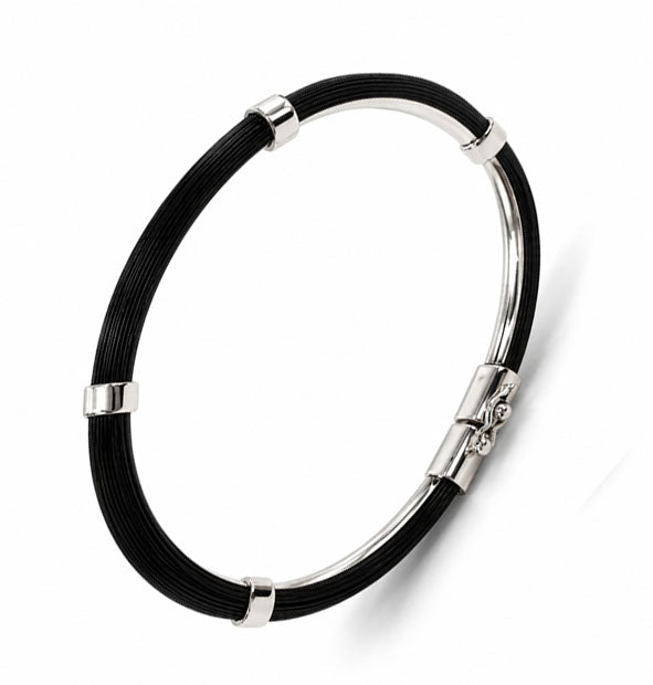 Pulsera de Pelo de Jirafa Africana Tubo Redondo 4mm en Plata de Ley 925 vista del cierre