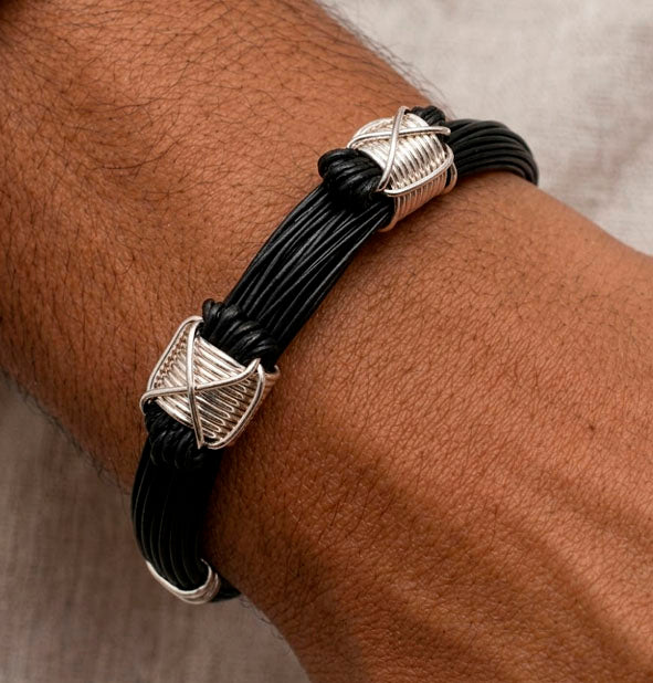 Pulsera unisex ajustable pelo búfalo africano y plata 925 7mm | Joyasdecaza