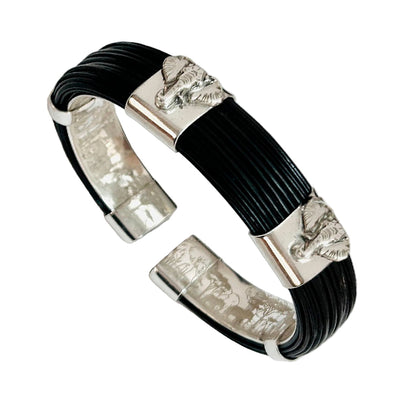 pulsera-plana-pelo-bufalo-cabeza-elefantes-en-plata-foto-13