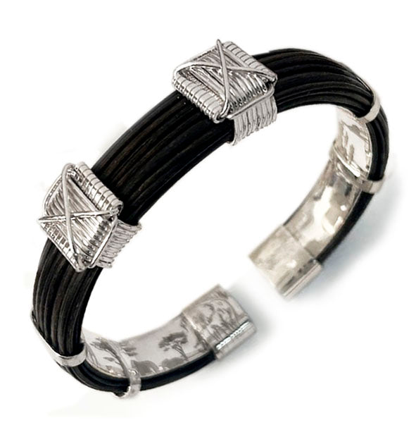 pulsera-plana-pelo-bufalo-nudos-africanos-en-plata-foto-29