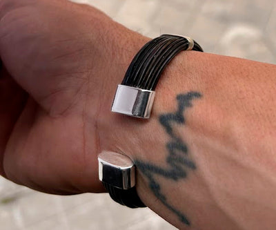 pulsera-rigida-plana-pelo-bufalo-con-plata-12-mms-ancho-foto-36