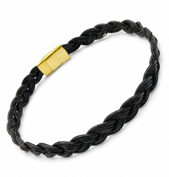 Pulsera Trenzada de Pelo de Búfalo en Oro de 18 Kilates | JOYAS DE CAZA
