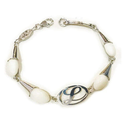 pulsera 4 perlas de venado personalizado con plata 2