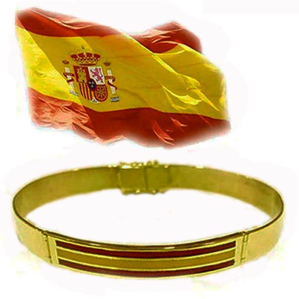 pulsera bandera España y oro tamaño hombre