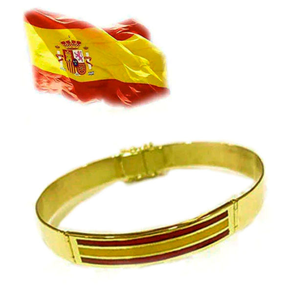 pulsera bandera España y oro tamaño mujer
