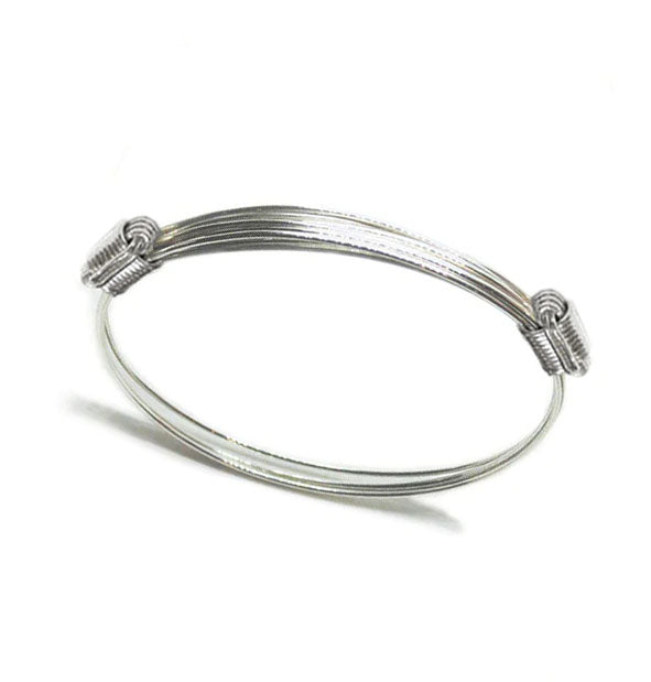 pulsera nudos corredizos 3 hilos de plata